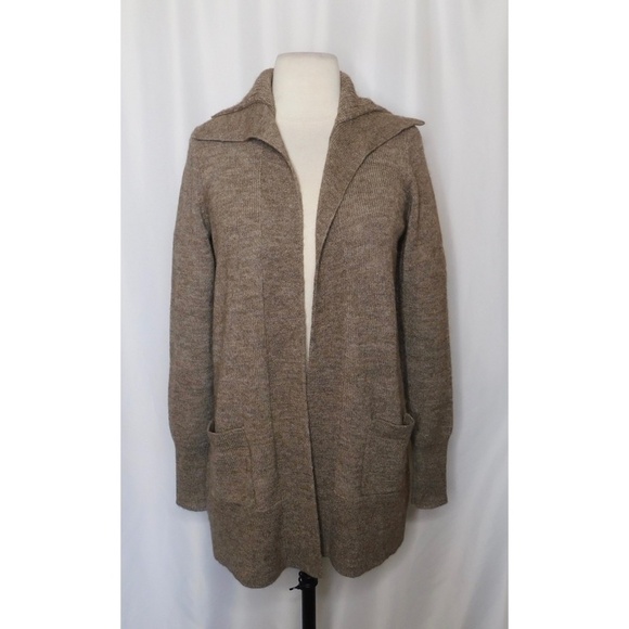 J. CREW Longline Cardigan Sweater Wool Alpaca Pockets Marled Longline Small - Picture 1 of 10